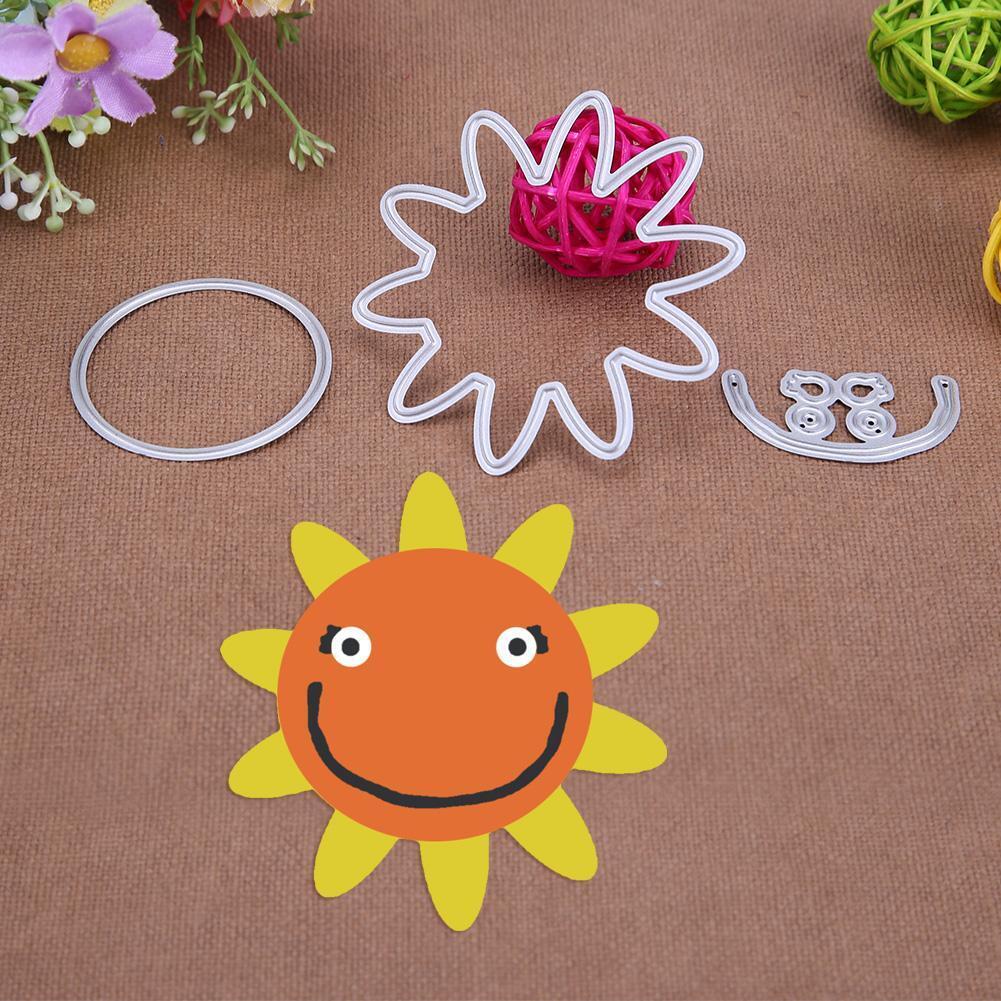 3pcs DIY Sun Cutting Dies Scrapbooking/Photo Album Embossing Metal Stencils