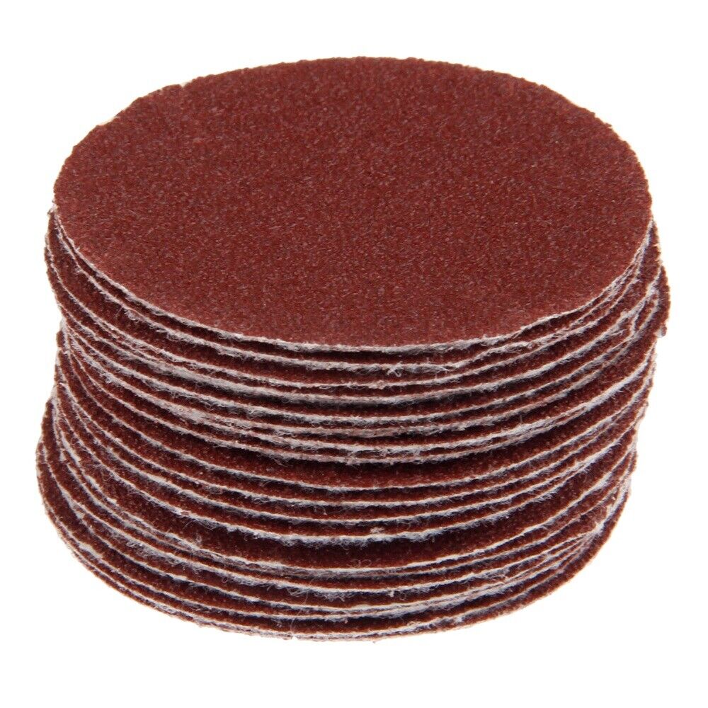 50mm Round Abrasive Disc Sanding Polishing Pad Sandpaper Abrasive 80 Grit 20pc