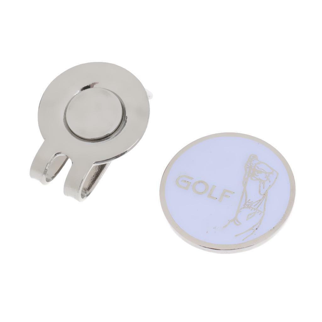 Simple  Magnetic   Visor Clip Golf Ball Marker Golf Accessory