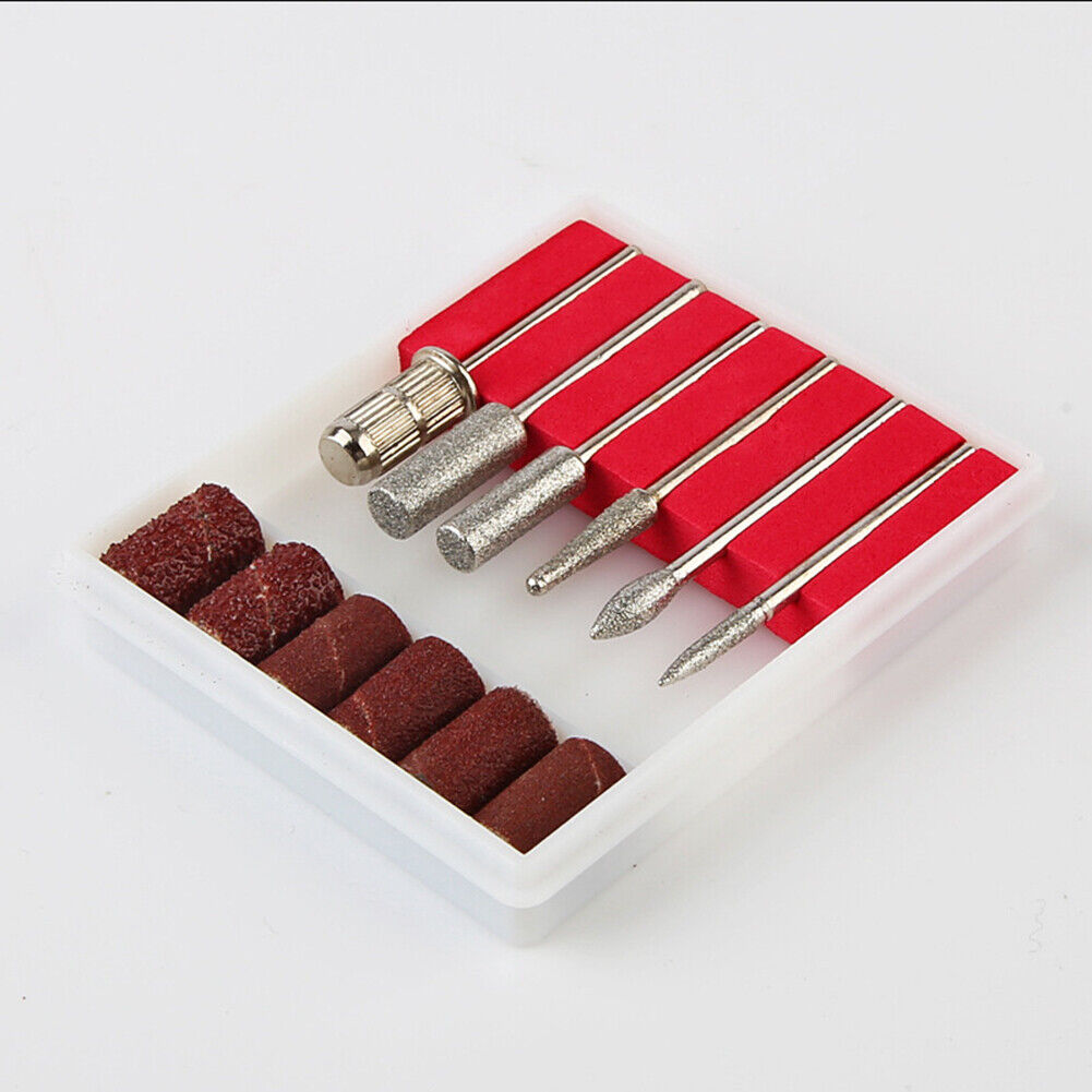 6pcs/Set Nail Drill Bits Grinder Manicure Polish Rotary Burr Cuticle Cutter