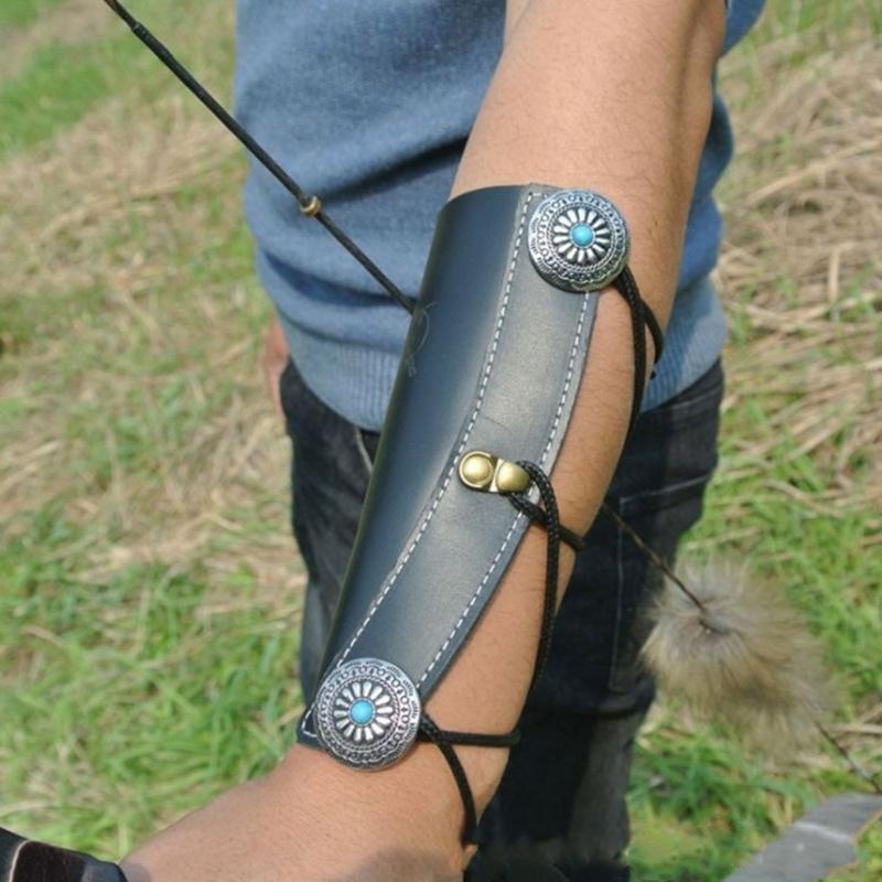 Durable Arm Protector Double Layer Cowhide Archery Bow Arm Protective Guard