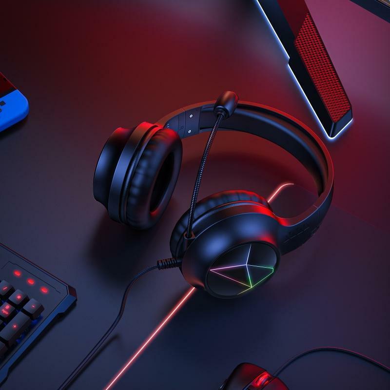 Universal Gaming Headset Over-ear Wired Headset Noise-cancelling Home Office