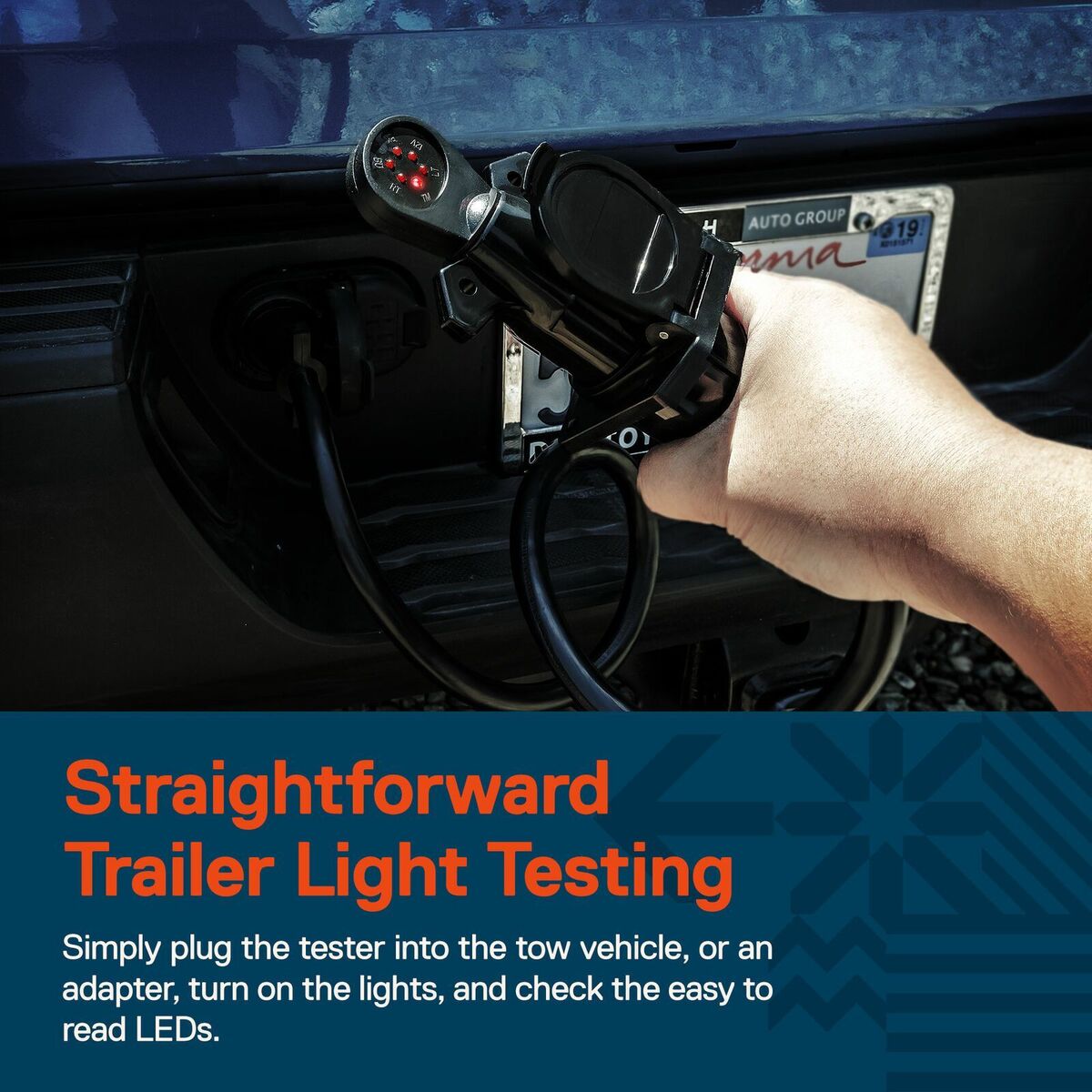 Circuit Car Adapter Flat Trailer Wiring Tester Circuit Light Tow Bar Wiring