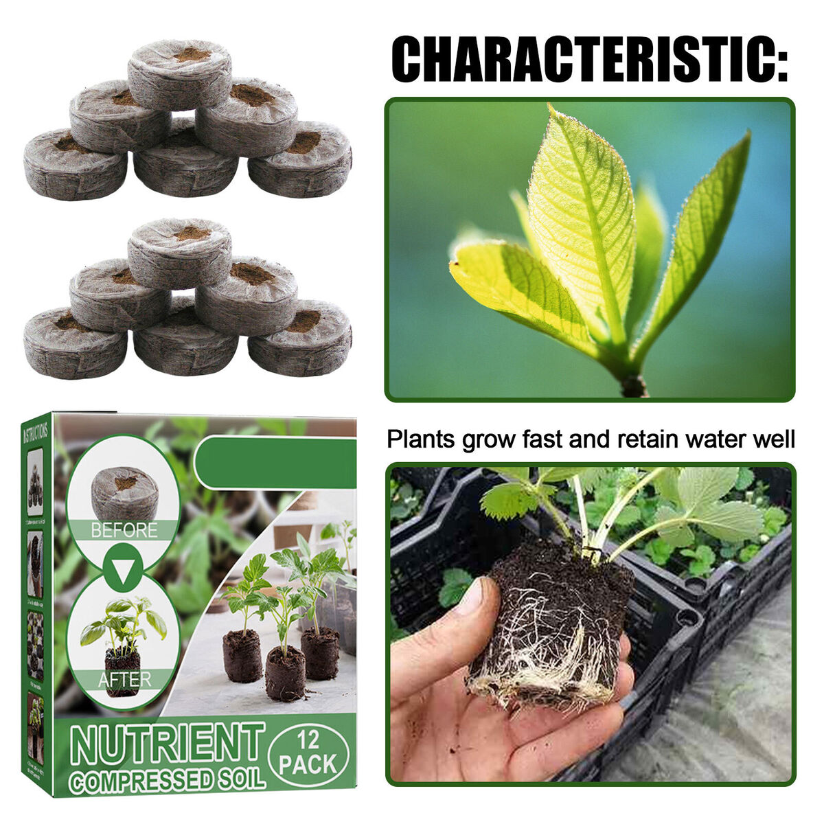 Seedling Germination Soil Blocks - Mixed Coconut Bran Peat Lignin Pellets