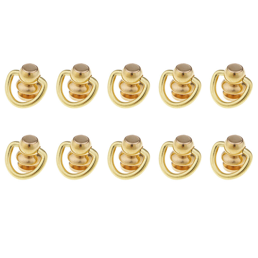 10pcs 10mm Ball Post Head Rivet  Buckle for Purse Handbag