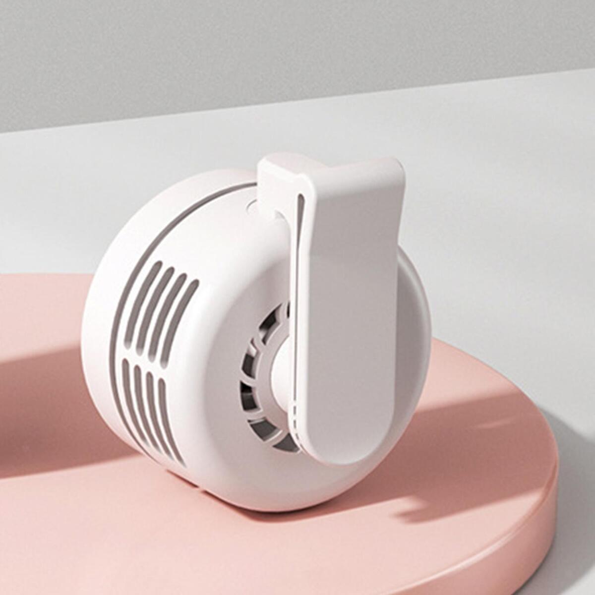 2x Portable Mini Clip Fan Working Outdoor USB Personal Fan 60 Blades White