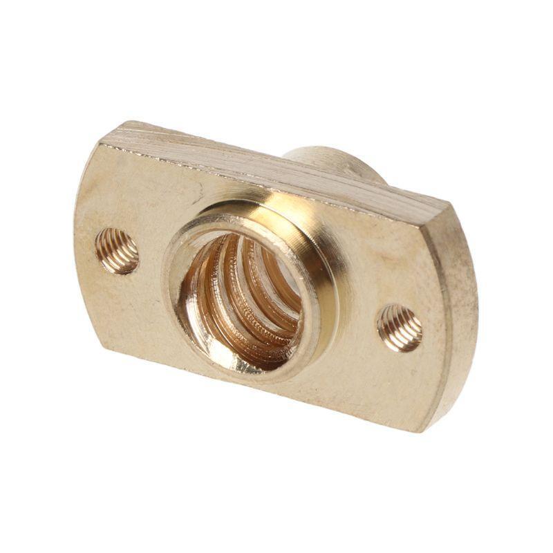 T8 nut Pitch 2mm Lead 8mm Brass T8x8mm Flange Lead Screw Nut for CNC Parts