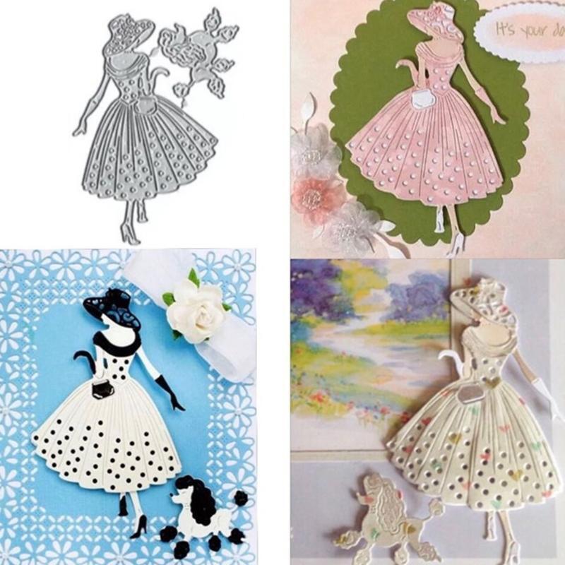 Lady Metal Cutting Dies Stencil DIY Scrapbook Album Paper Card Template Mold