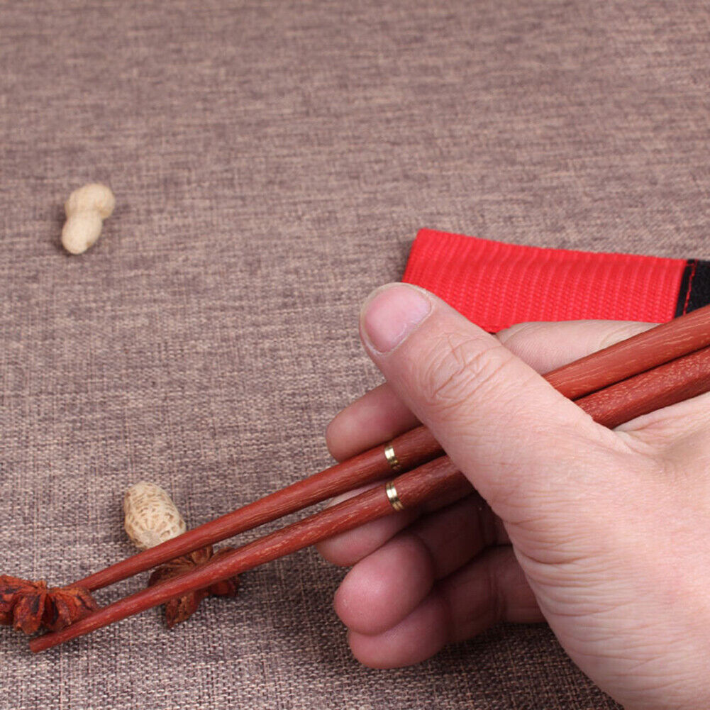 1 Pair Wooden Folding Chopsticks Outdoor Camping Picnic Portable Tableware