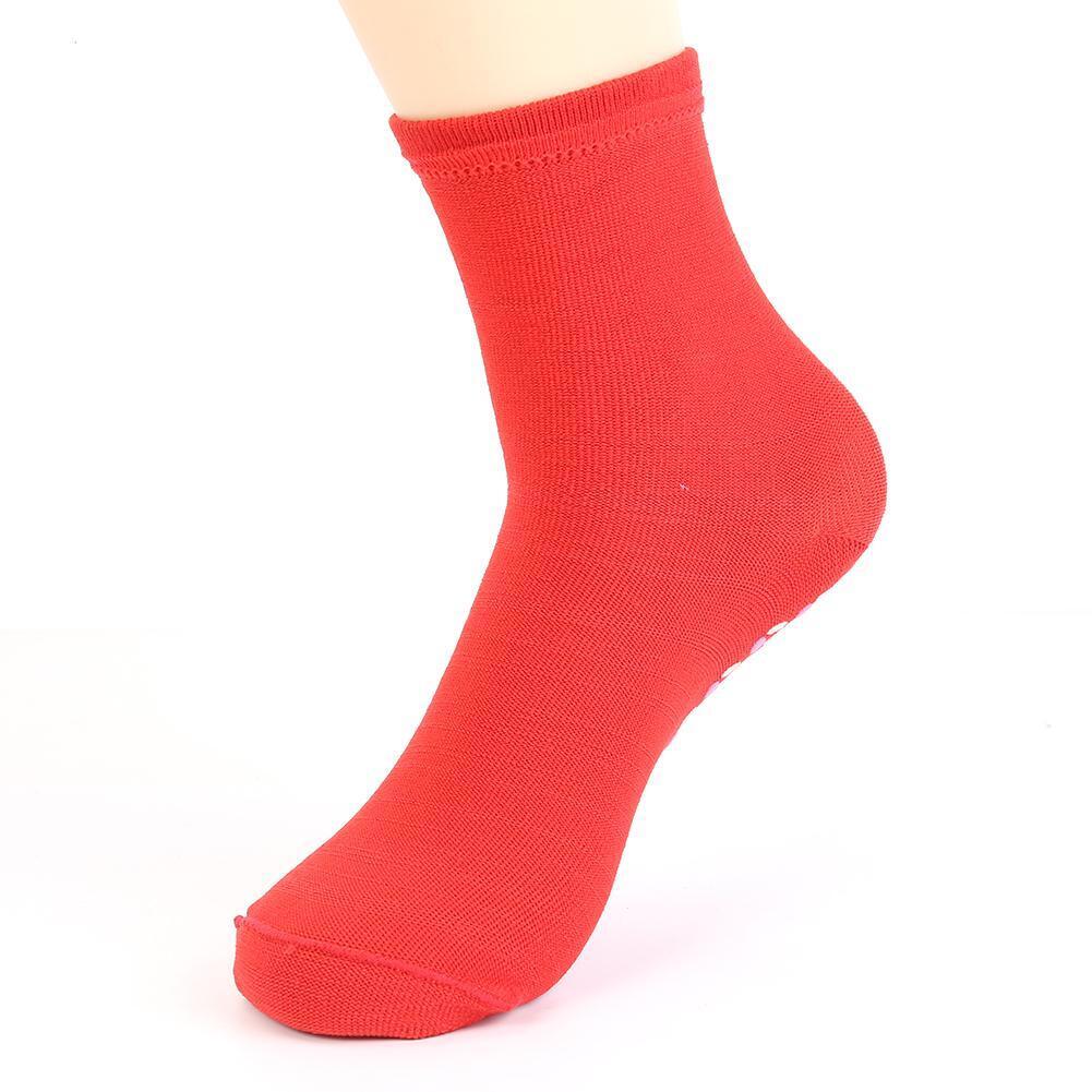 Tourmaline Self Heated Socks Winter Magnetic Therapy Warm Socks (Red)
