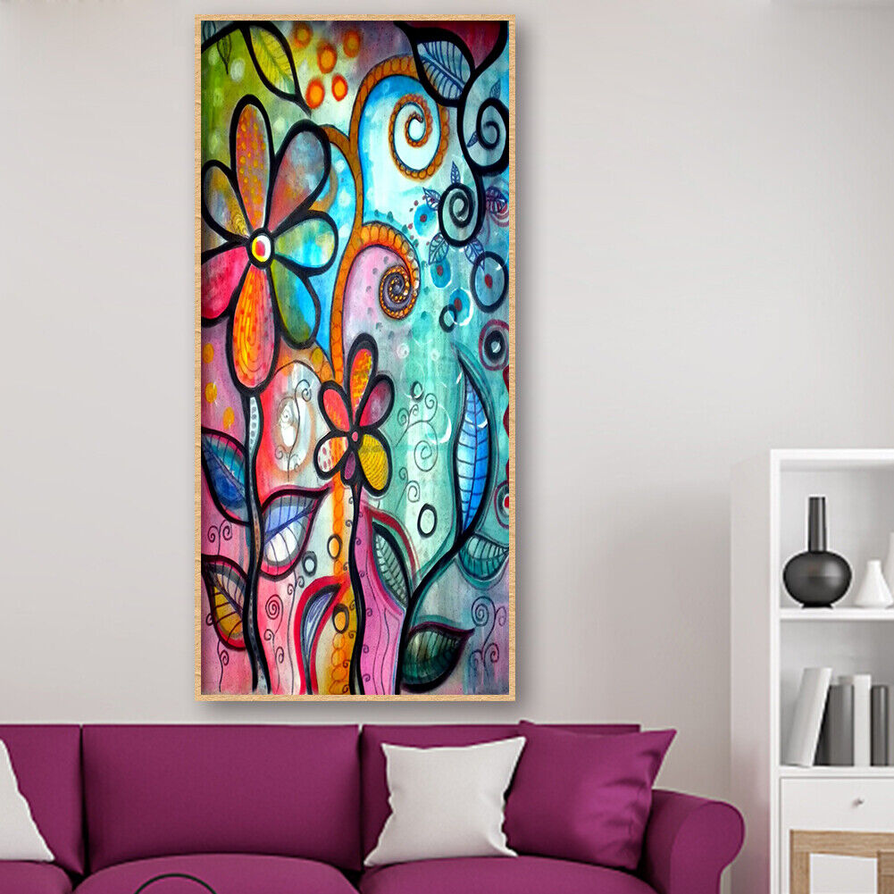 Abstract Flower Full Drill Diamond Painting Bead Art Picture Mosaic Kit