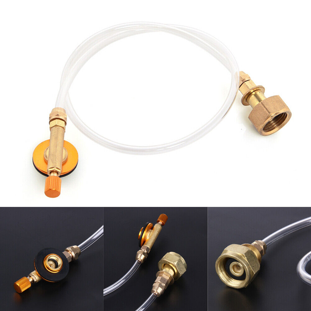 Outdoor Camping Picnic Gas Refill Pipe Cook Propane Flat Cylinder Tank Tube