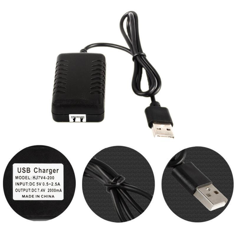 7.4V 2S LiPo Battery USB Charger Cable with 3 Pin Connector for RC Car