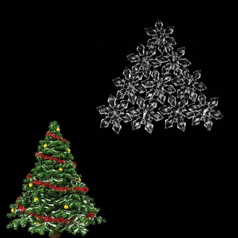 20pcs Christmas Snowflakes Party Ornaments Festival Xmas Tree Hanging Decoration
