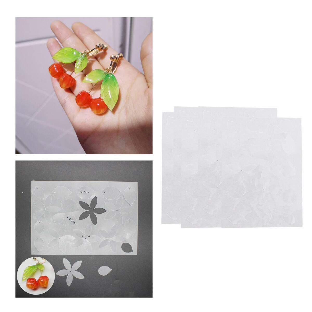 5x Heat Shrink Plastic Pre-cut Flower Shaped Transparent Shrink Film for DIY