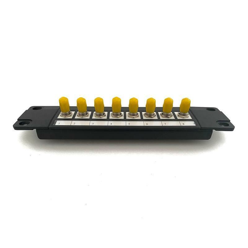 8-Port ST Optical Patch Panel 10G Ready Plastic Housing Color-Coded Labeling
