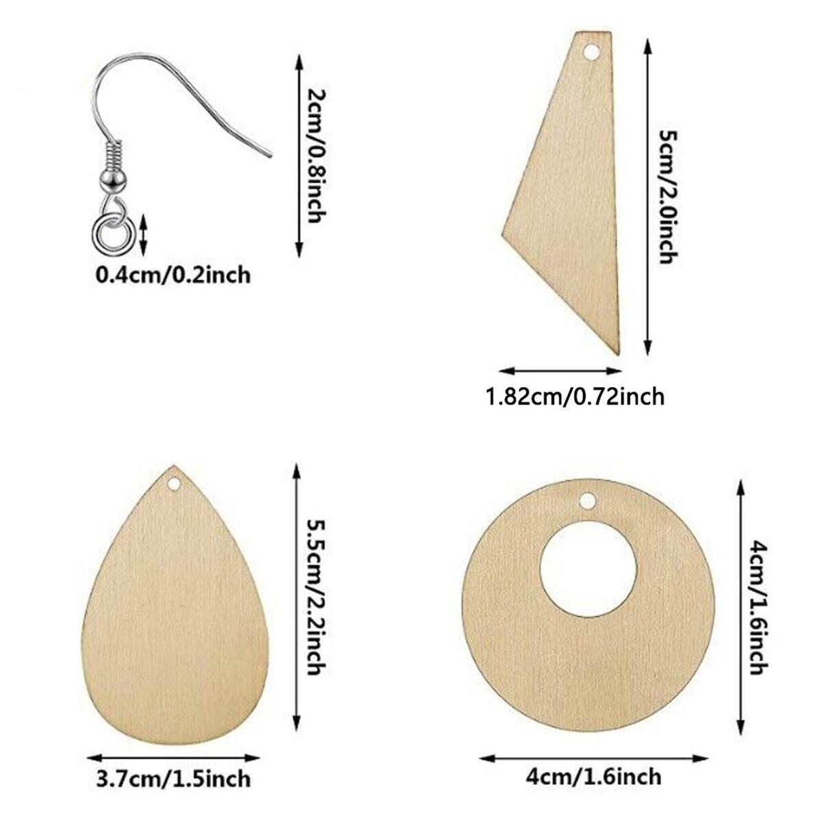180 Pieces  Earrings Blank  Charms Pendants for DIY Earring