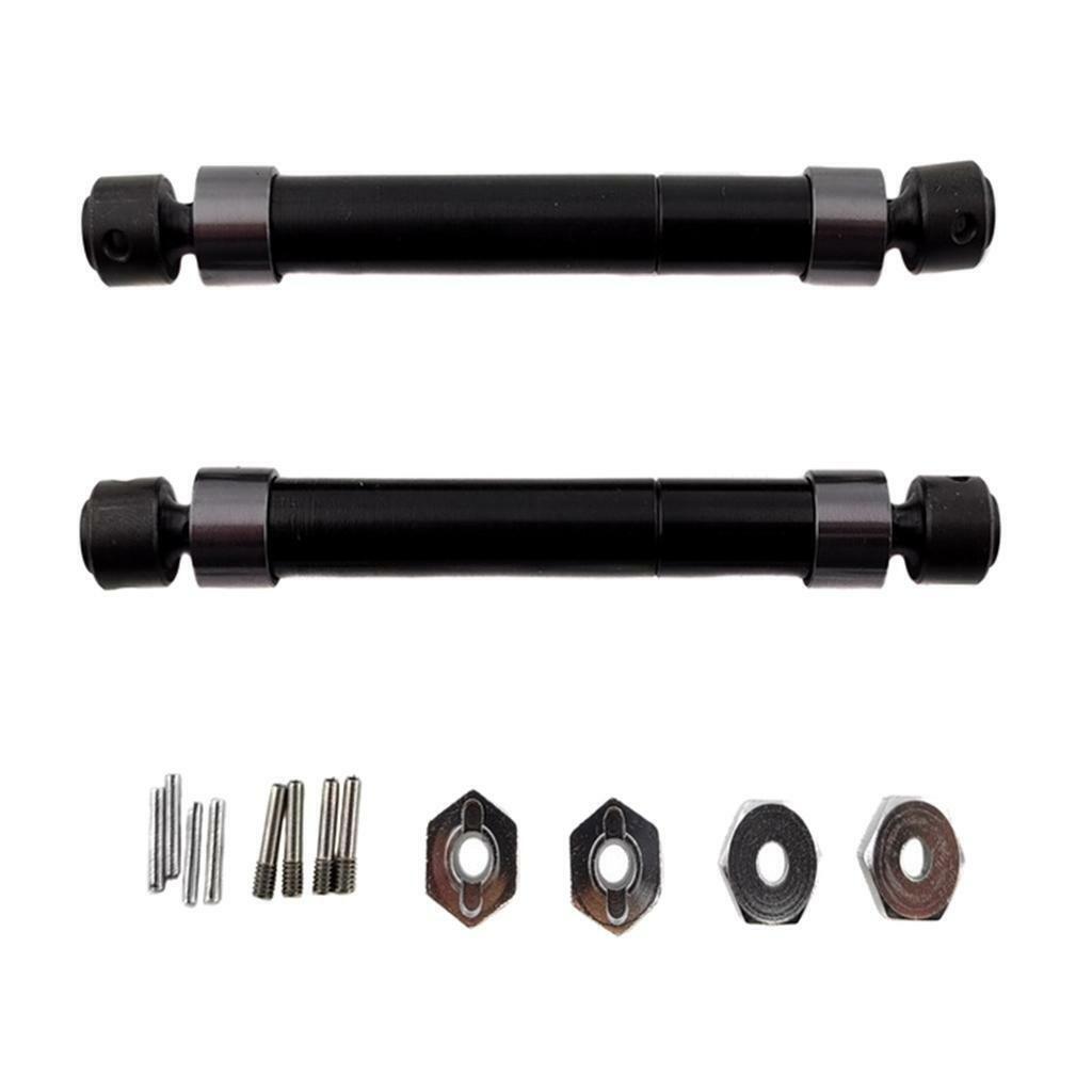 2x RC  Drive Shafts for SCX10 II 90046 90047 DIY Modified Kit Black