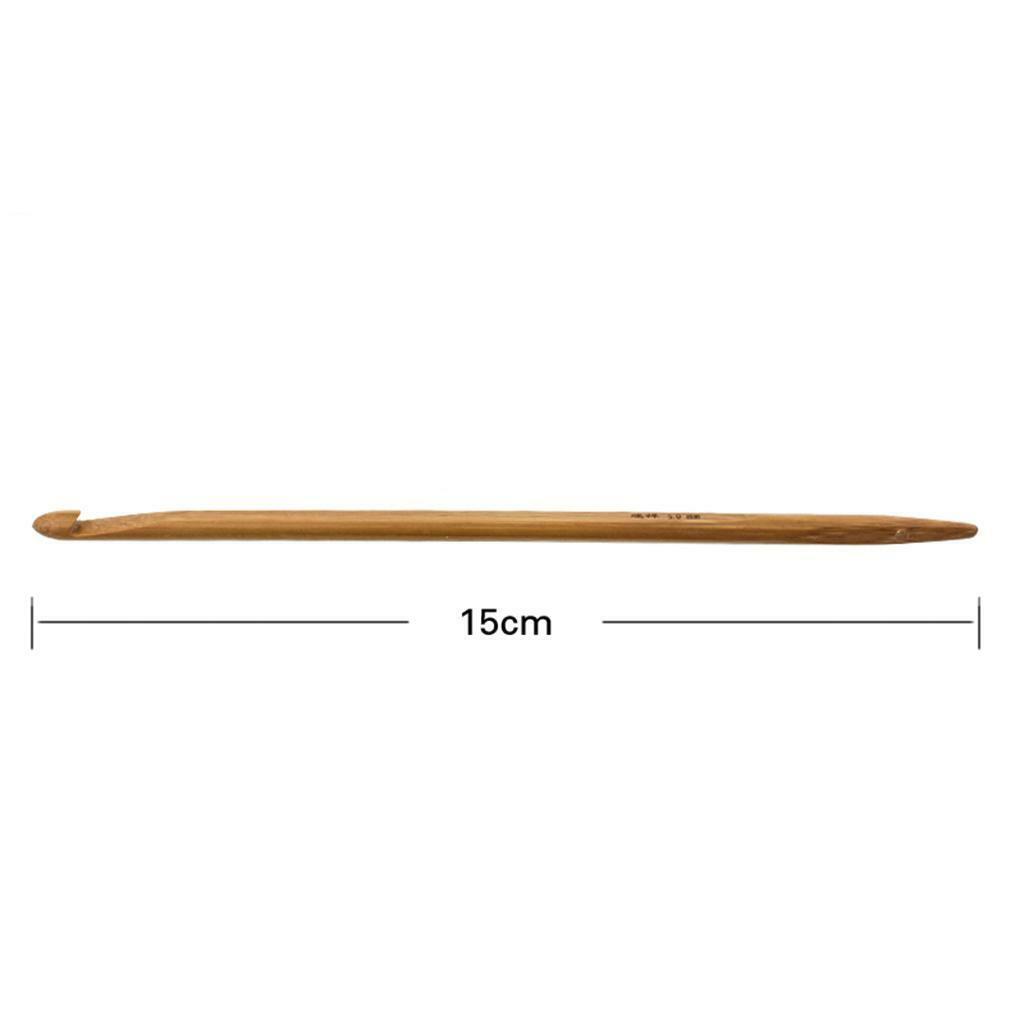 7 Pieces Wooden Knitter's Long Crochet Hooks Set Needles for Sewing 4mm-7mm
