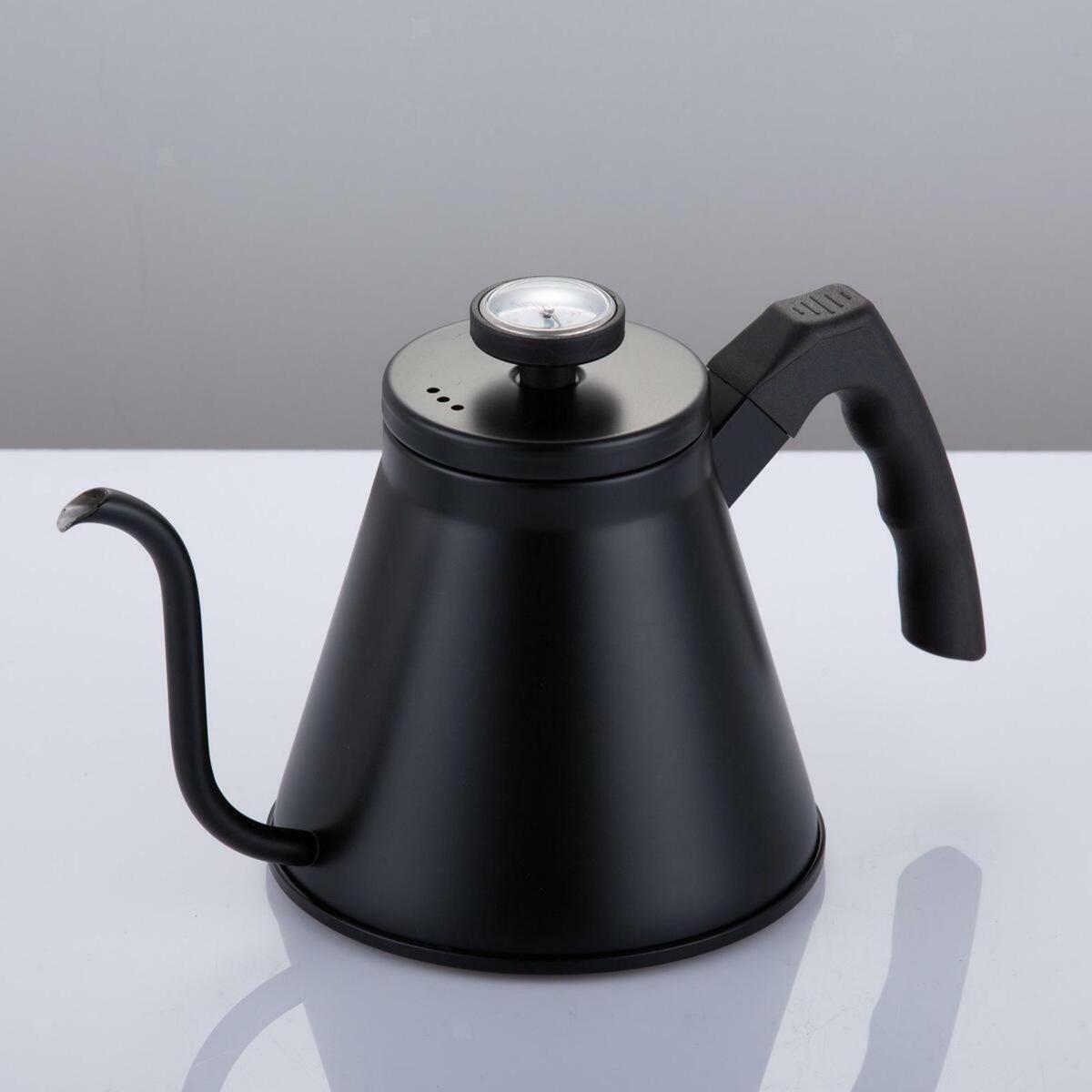 Stainless Steel Gooseneck   Kettle for Stovetops Black