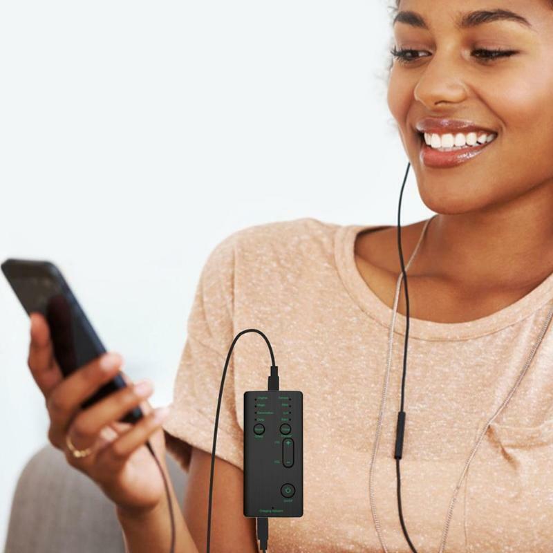 Mini Voice Changer Sound Card Portable Mini Voice Changer Device Microphone Tool