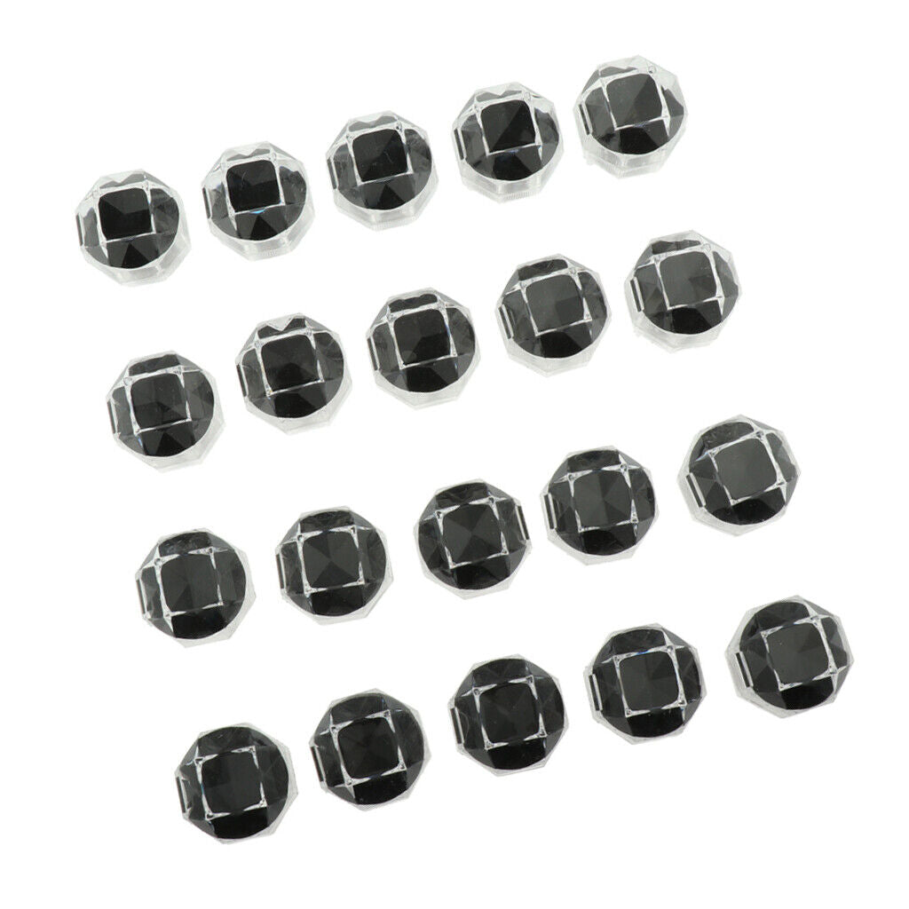 20PCS Acrylic Transparent  Small Plastic Jewelry Display Case Black
