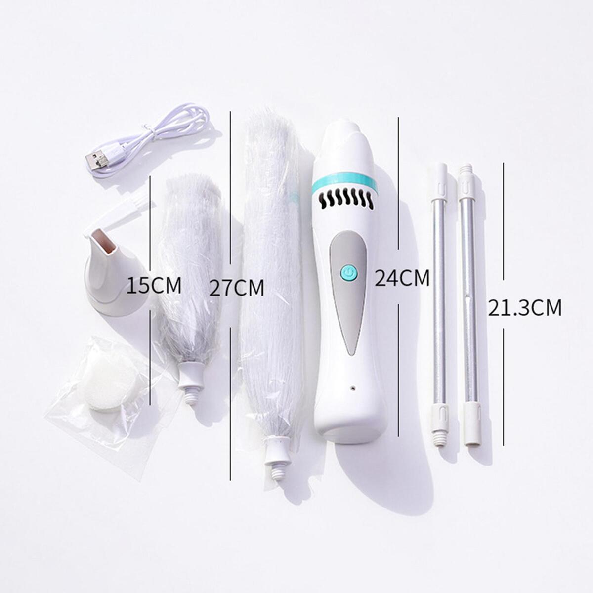 Vacuum Type Electric Feather Duster Cleaning Tool for Household Furniture