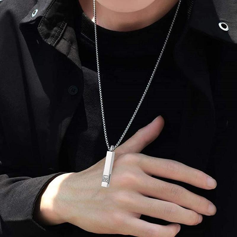 2Pieces Ashes Charming Long Pendant Necklace Keepsake Memorial Gift for Women