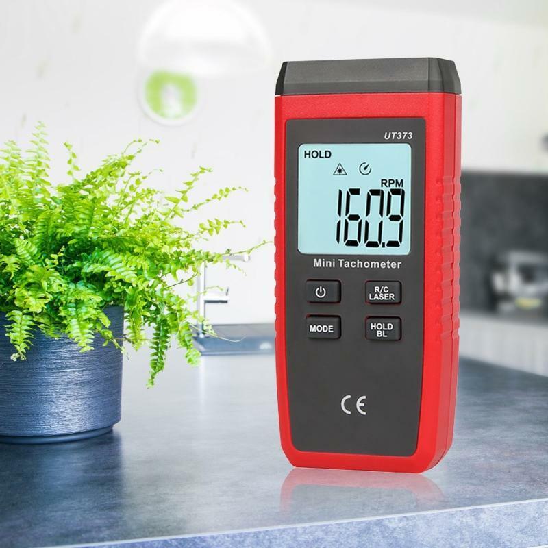 Handheld Speed Meter with Backlight Non-Contact Tachometer Max/Min Speed Gauge