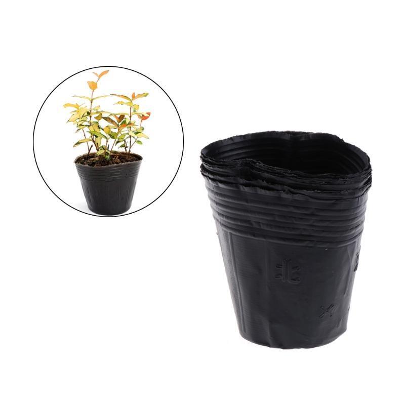 Plastic Nursery Pot Plant Seedling Pouch Holder Raising Bag Home Garden Supply