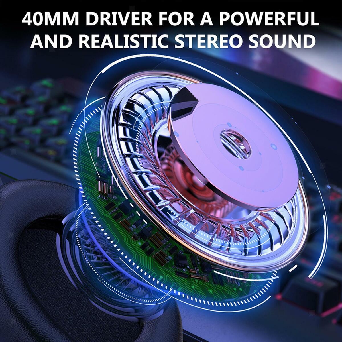 RGB Gaming Headset Eating Chicken for Workout  Phones Gym Running