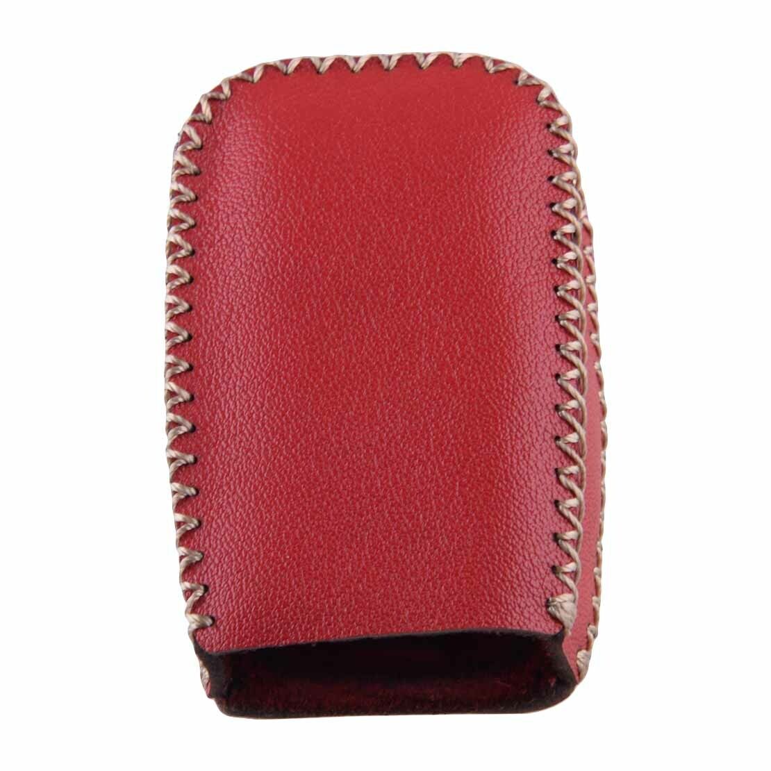 Red Leather Car Key Fob Case Cover Protector Fit For Dodge Ram 1500 2019-2021