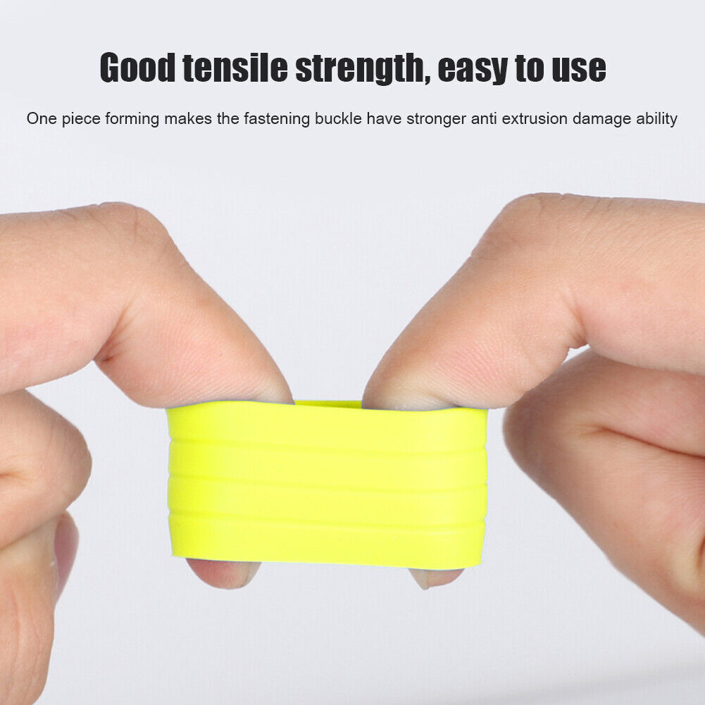 1 Pair Silicone Plug Bicycle Handlebar Buckle Sleeve Fixed Ring (Yellow)