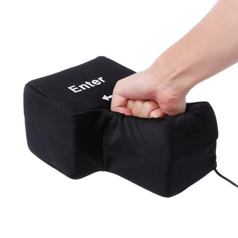 Big Enter Supersized Key USB Pillow Office Desktop Travel Nap For Anti Stress