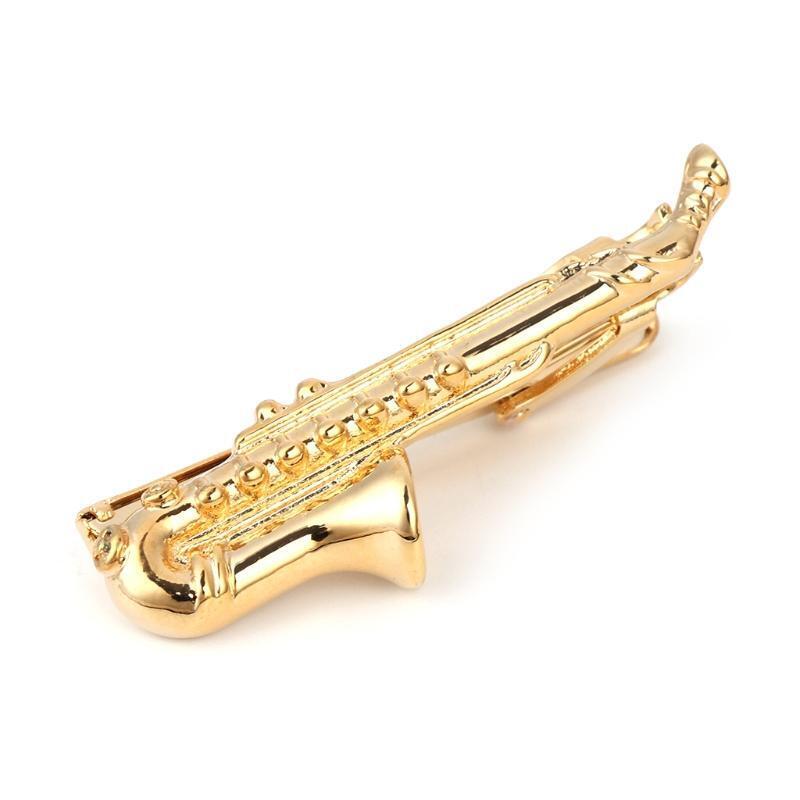 Saxophone Men Tie Clip Bar Necktie Pin Clasp Clamp Wedding Charm Creative Gifts