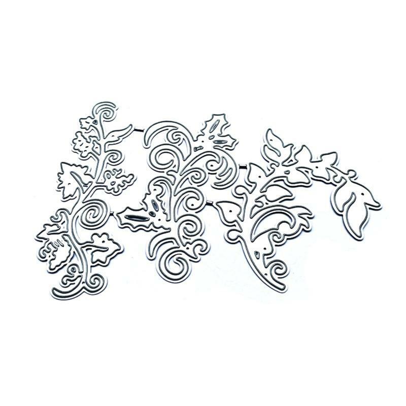 Swirls Vines Leaves Metal Cutting Dies Embossing Stencil DIY Scrapbook Template