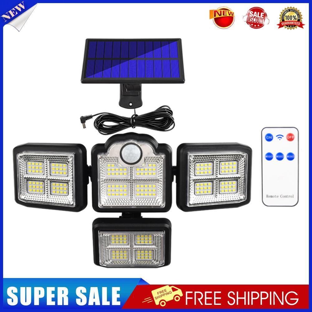 4 Heads Solar Wall Lights Waterproof Motion Sensor Lamp for Garden (198LED)