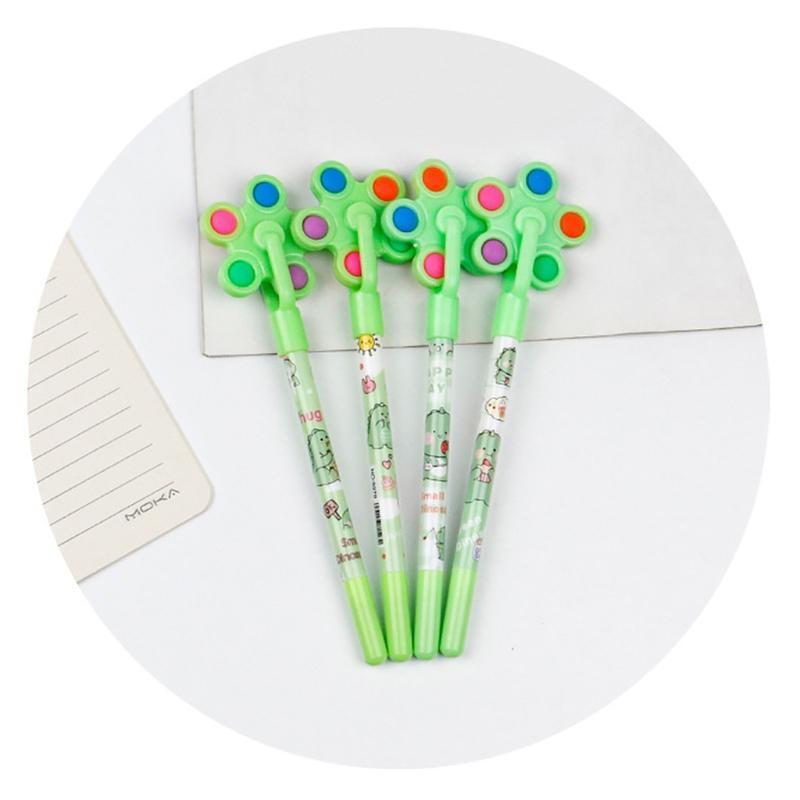 Novelty Gel Pen with Spinning-Top Needel Nib Refillable Writing Pen for Students