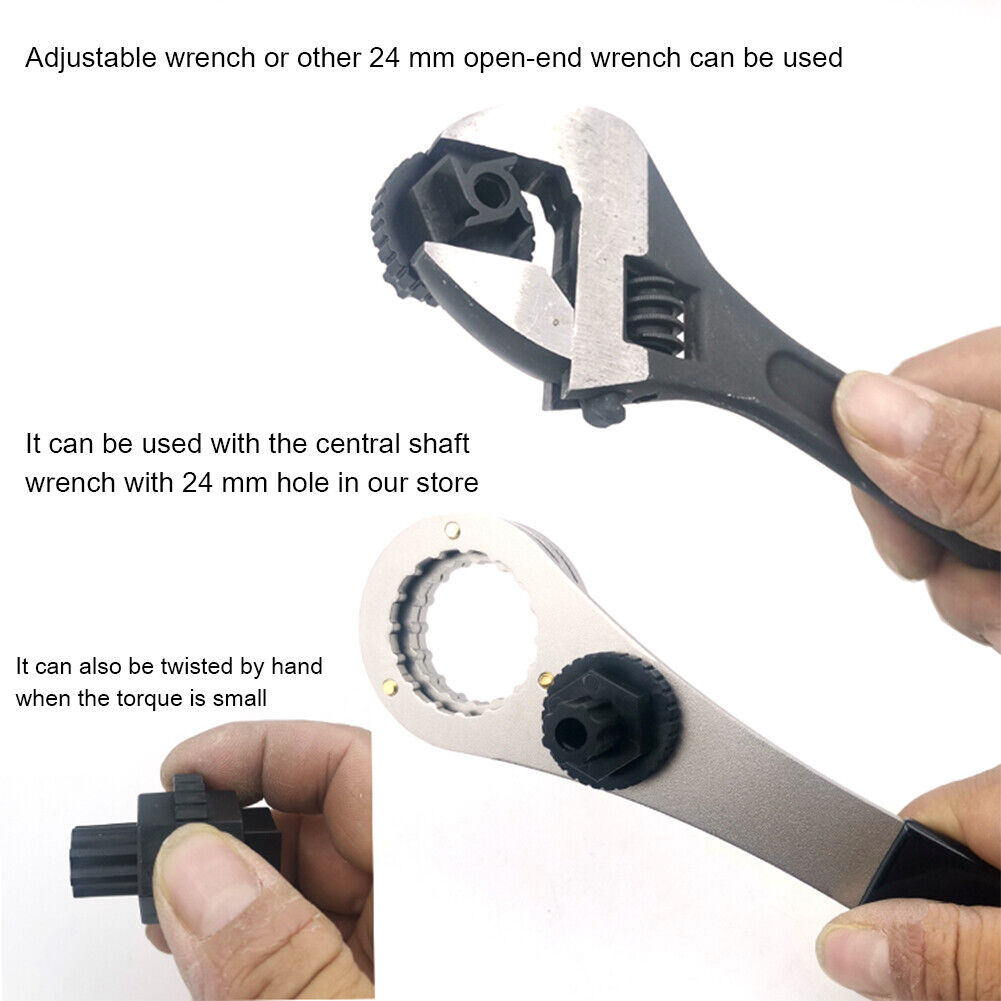 Bicycle Crankset Wrench MTB Bike Hollow Crank Cover Removal Install Tools