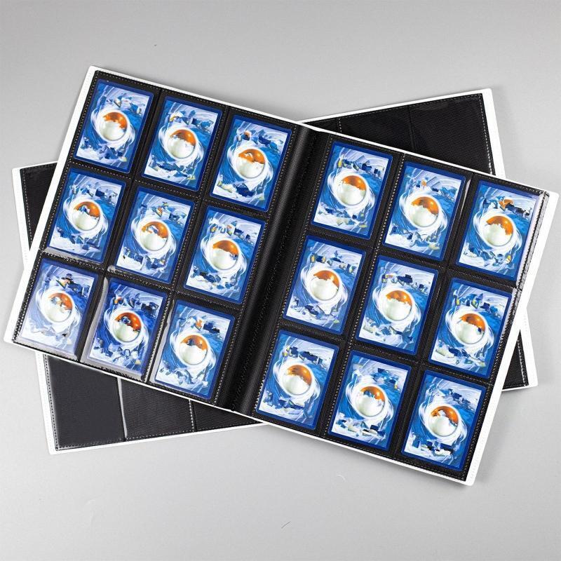 Double Sided Trading Card Album Folder Card Organizer w/ Strap for Trading Card