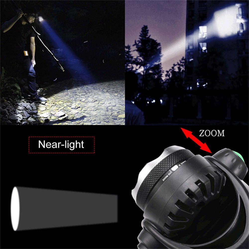 Fishing Flashlight Head Torch LED Headlamp Zoom Headlight Fishing Light
