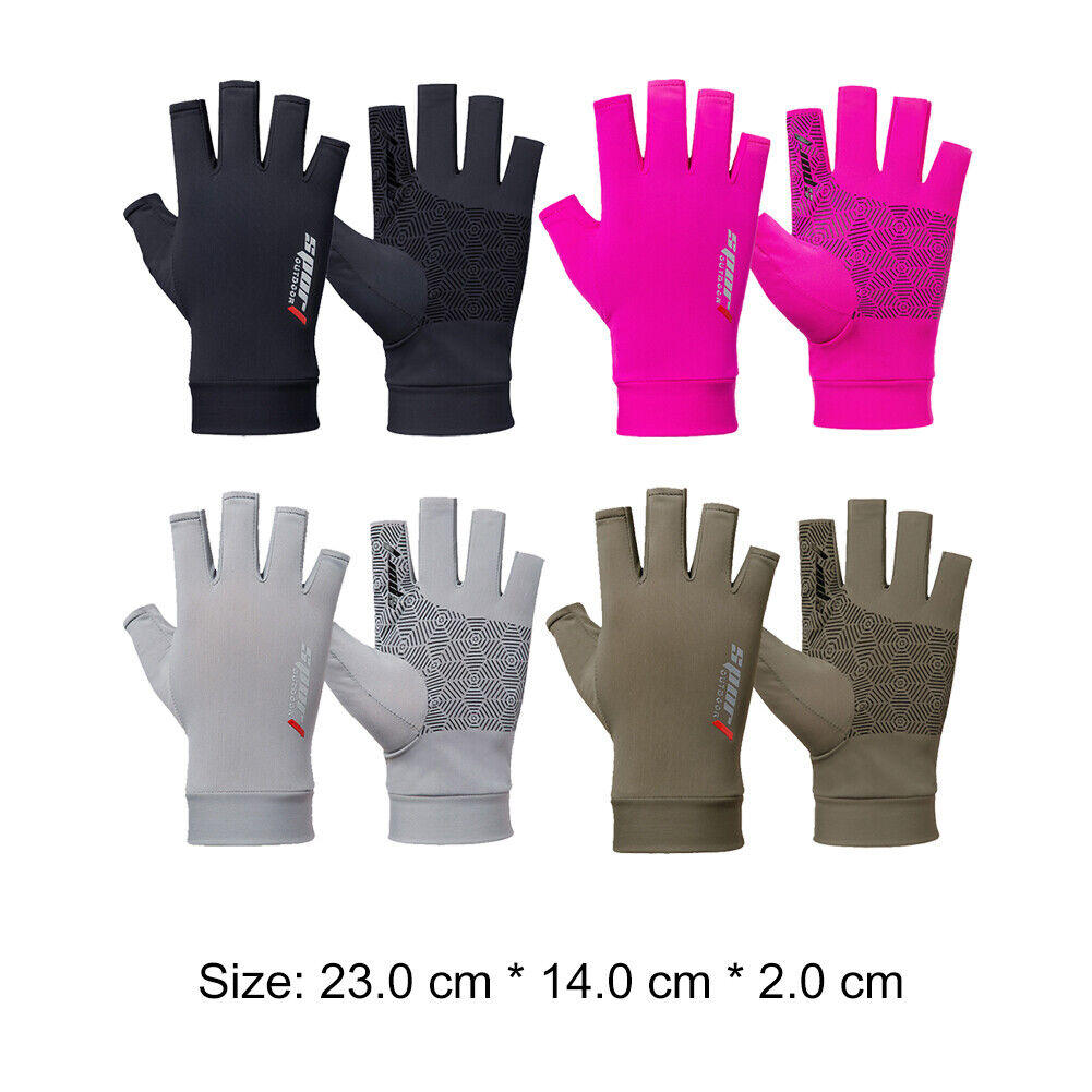 Summer Half Finger Gloves Breathable Anti-Slip Outdoor Sport Mitten (Pink)