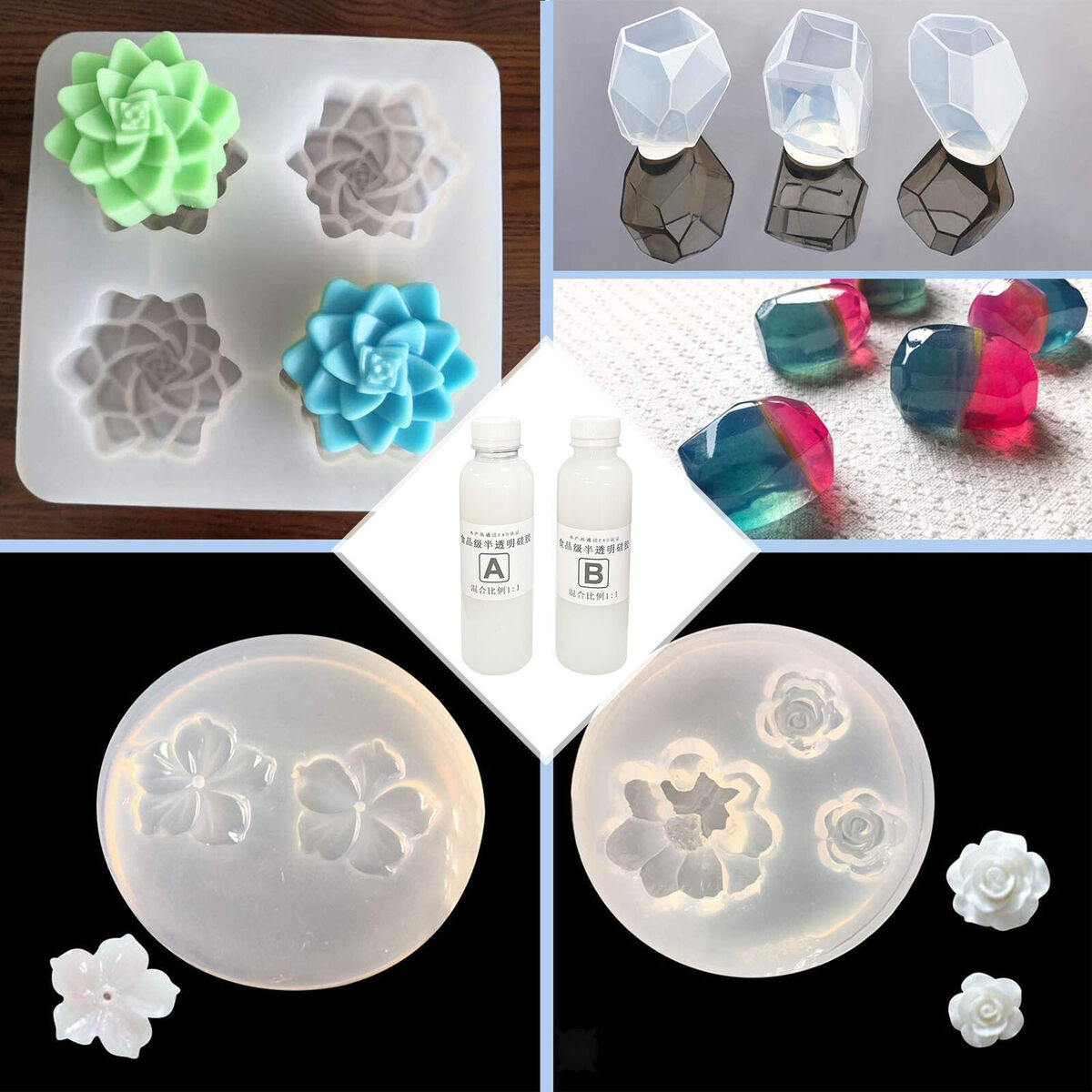 Molds Making Kit  Translucent Silicone Rubber for  Casting