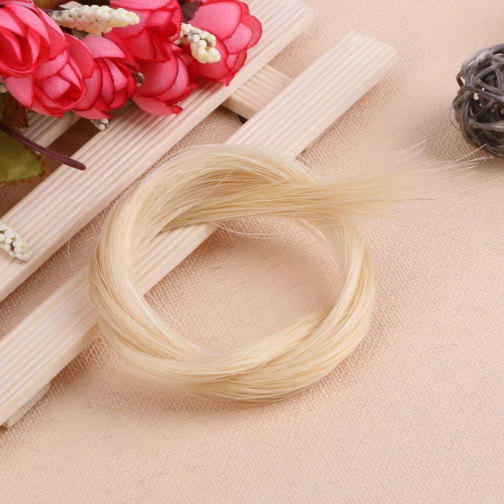 1 Hank Universal Yellow+White Stallion Horse Hair for Violin Bow