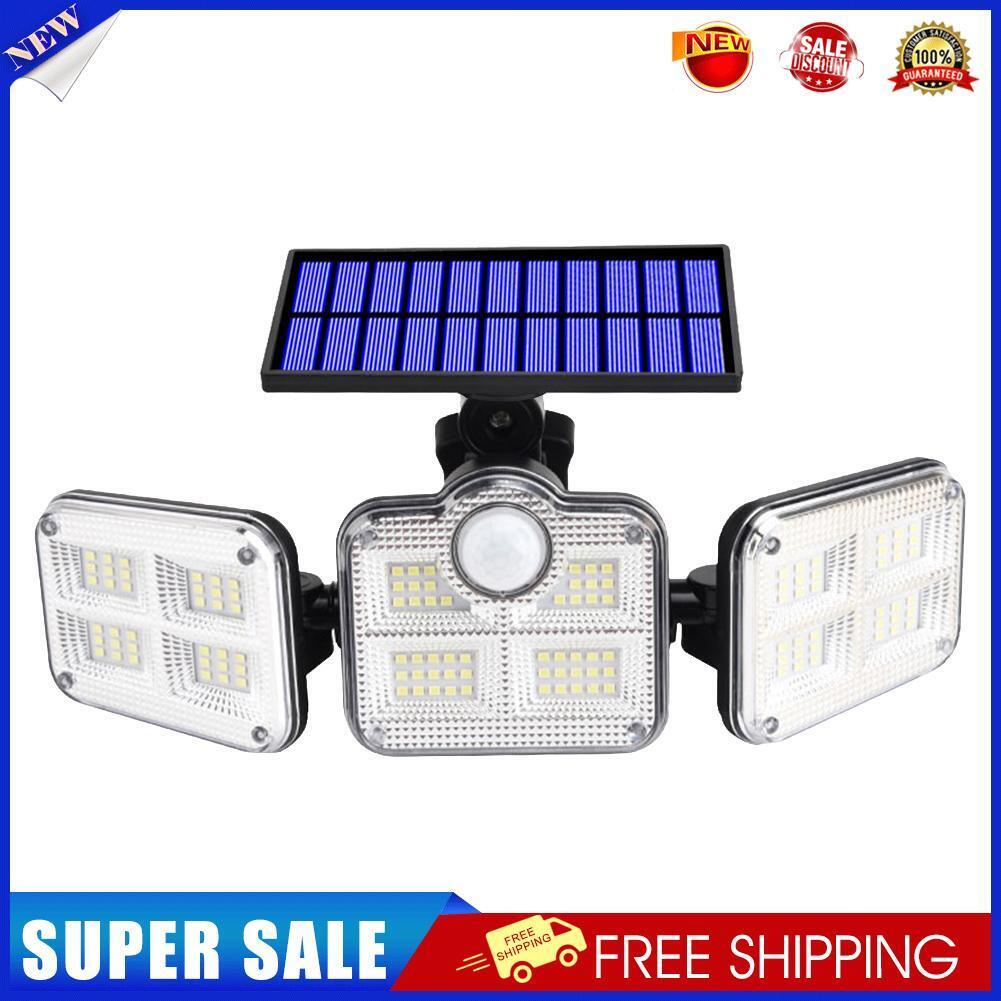 122LEDs 3 Head Light PIR Sensor Solar Outdoor Waterproof Lamp (JD-2757)