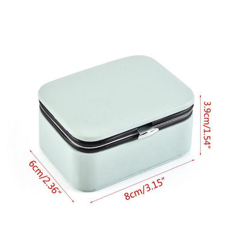 Mini Portable Jewelry Box Stud Earrings Jewellery Storage Organizer