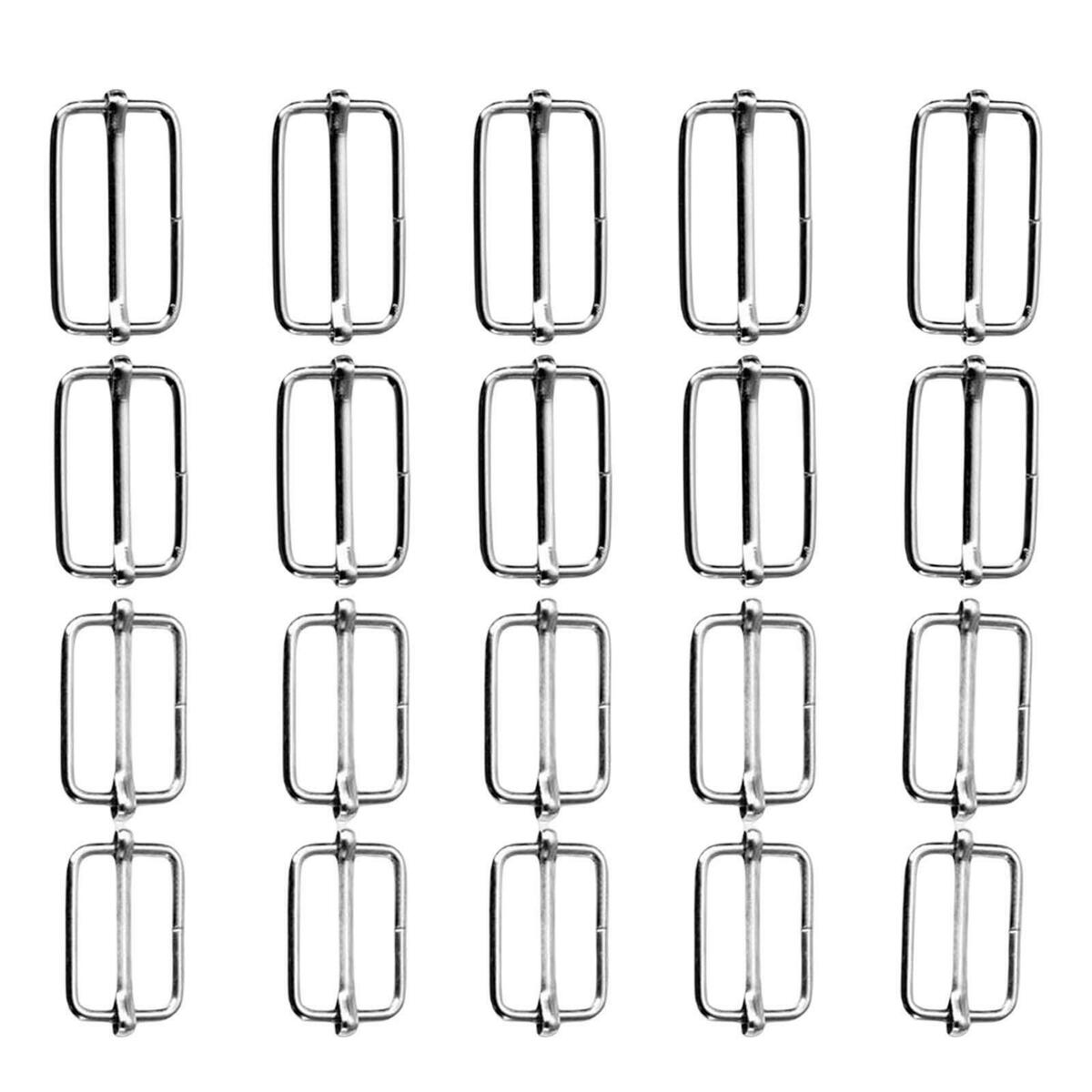 20 Pieces Slide Buckle Adjustable  Roller Pin Buckles for Purse Making