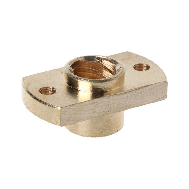 T8 nut Pitch 2mm Lead 8mm Brass T8x8mm Flange Lead Screw Nut for CNC Parts