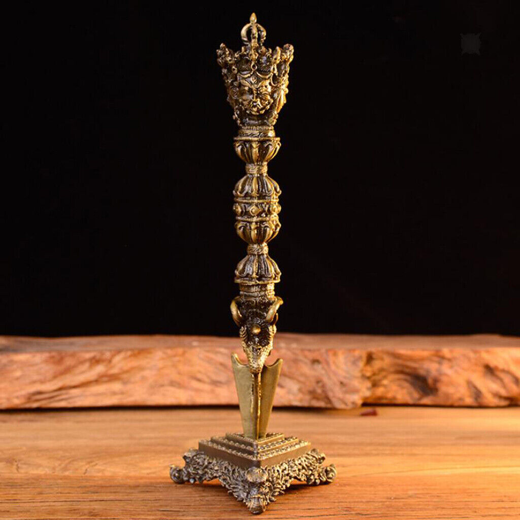 Double Layer Tibetan Buddhist  Vajra Pestle Amulet Handmade  Craft