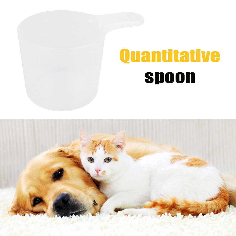 Cat Dog Food Spoon Handheld Feeding Quantitative Pet Measuring Cup Scoop